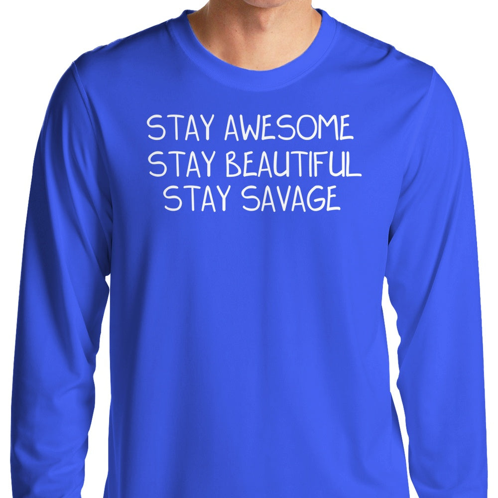MissClick's Alternative 'Stay Savage' Long Sleeve Crewneck T - Shirt for All Sizes