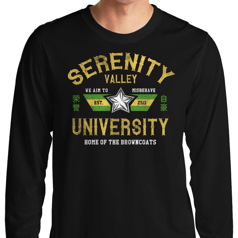 Comfortable Long Sleeve T-Shirt from Serenity Valley University