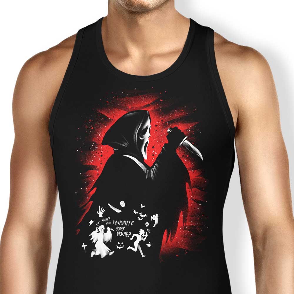 Alemaglia's Stylish Ghost Face Design Tank Top