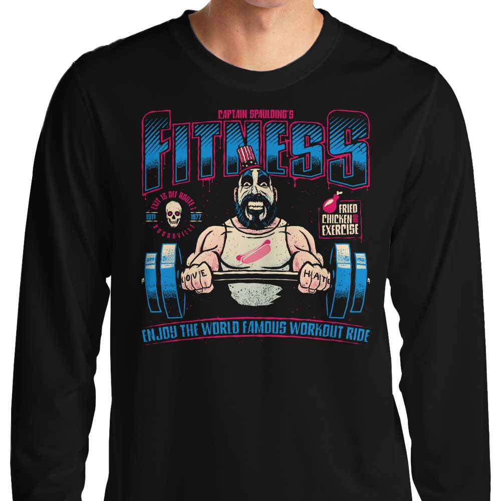 Long Sleeve 'Fried Chicken and Exercise' Comfortable T-Shirt