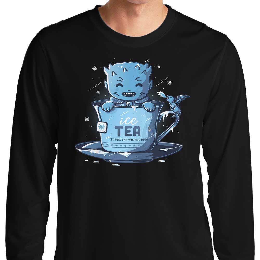 Stylish Wight Tea Branded Long Sleeve Crewneck T-Shirt for All Sizes