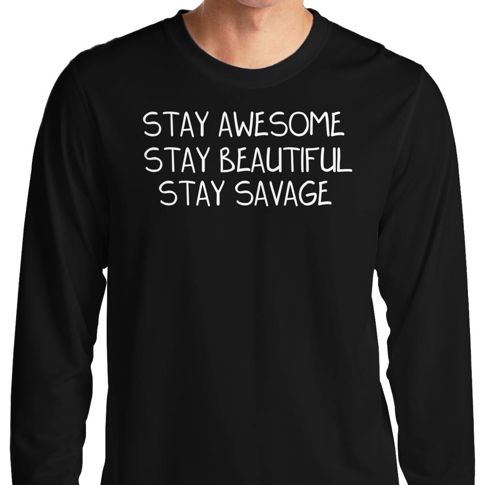 MissClick's Alternative 'Stay Savage' Long Sleeve Crewneck T - Shirt for All Sizes