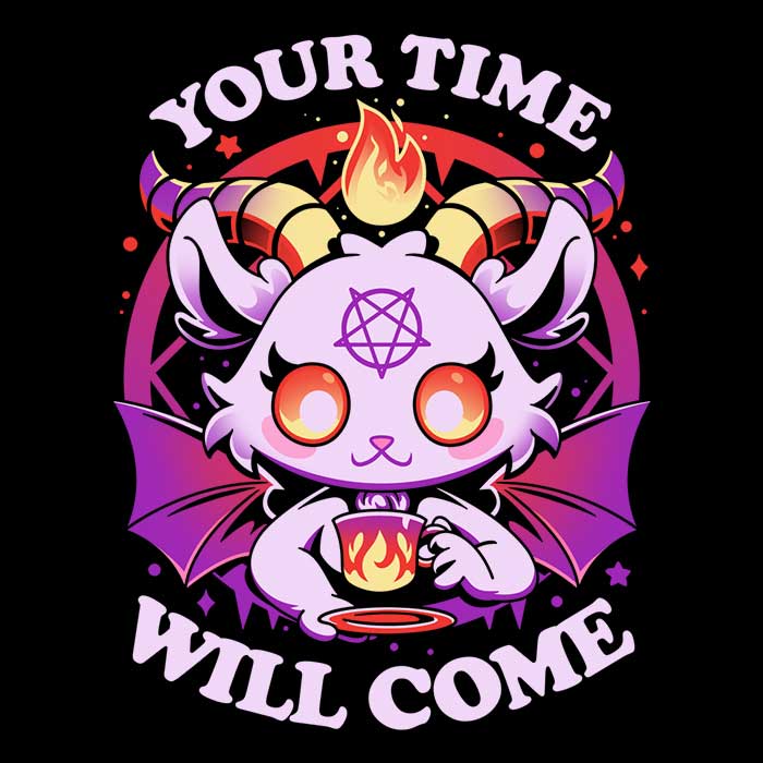 Long Sleeve T-Shirt - Enjoy Teatime in the Fiery Realm of Hell