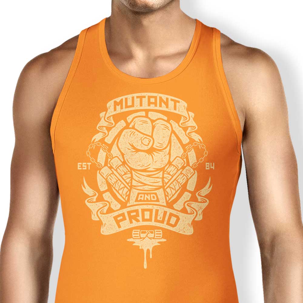 Proud Mutant: Mikey Tank Top - A Striking Design by Brandon Wilhelm Art
