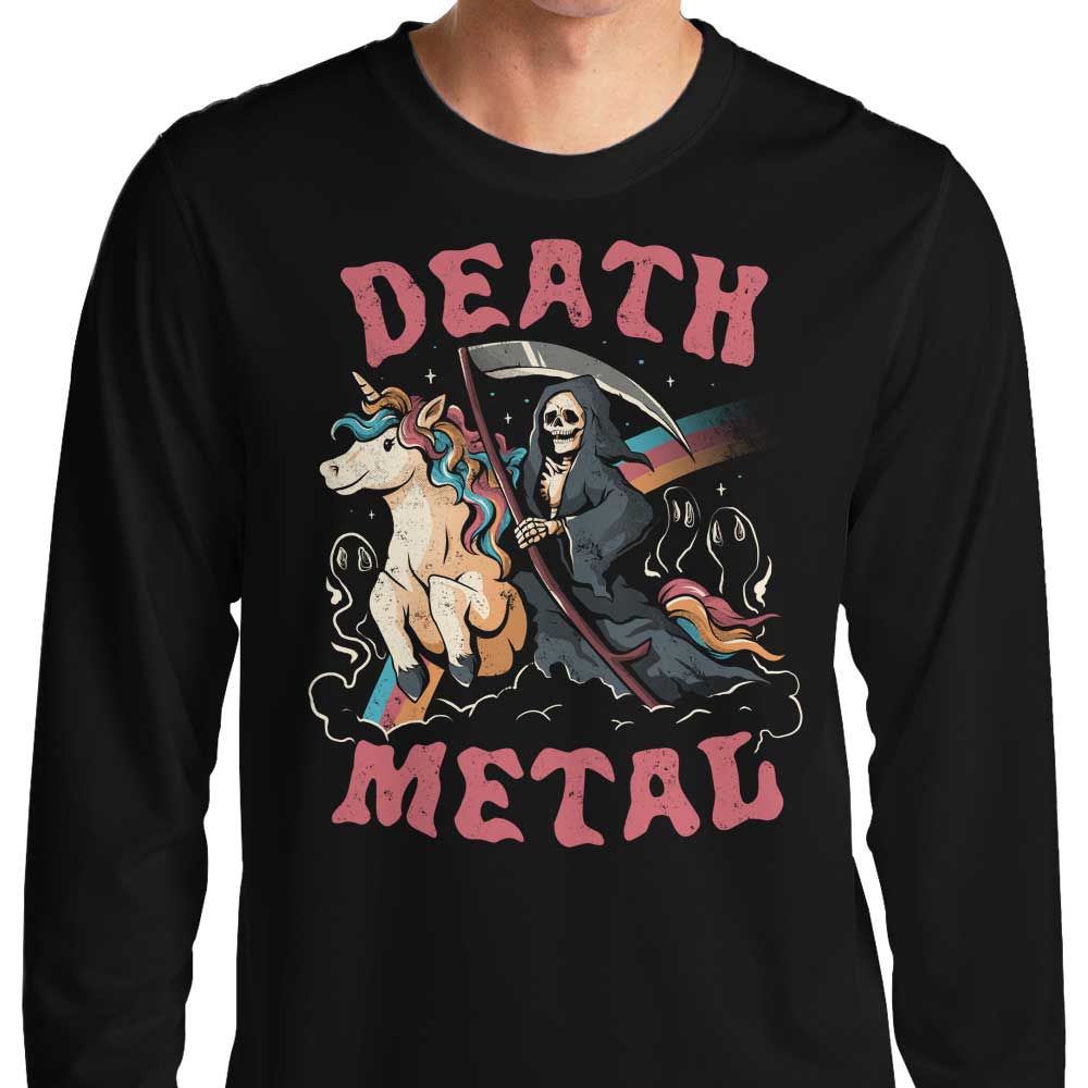 Edu.ely's Stylish Long Sleeve Death Metal T-Shirt