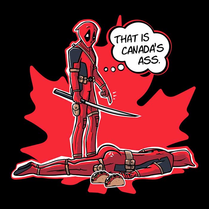 Canada's Behind Long Sleeve Crewneck T-Shirt by Kinda Creative