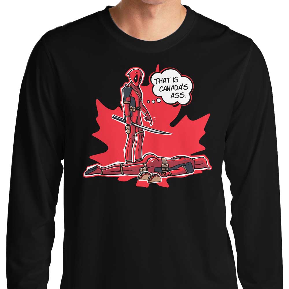 Canada's Behind Long Sleeve Crewneck T-Shirt by Kinda Creative
