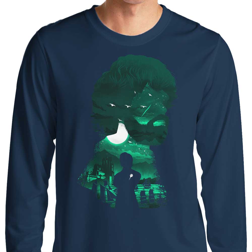 The Halfman Long Sleeve Crewneck T-Shirt by Dandingeroz