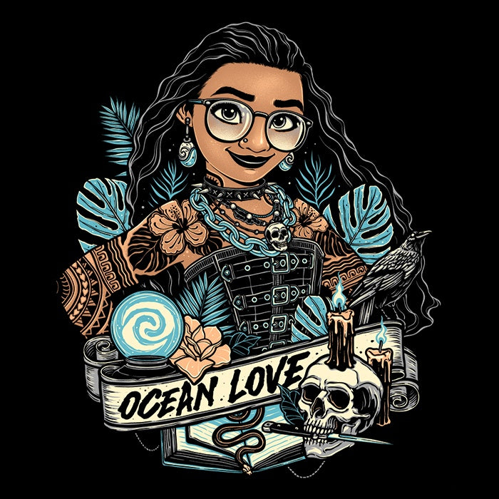 Ocean Love Stylish Long Sleeve T - Shirt by Momma Gorilla