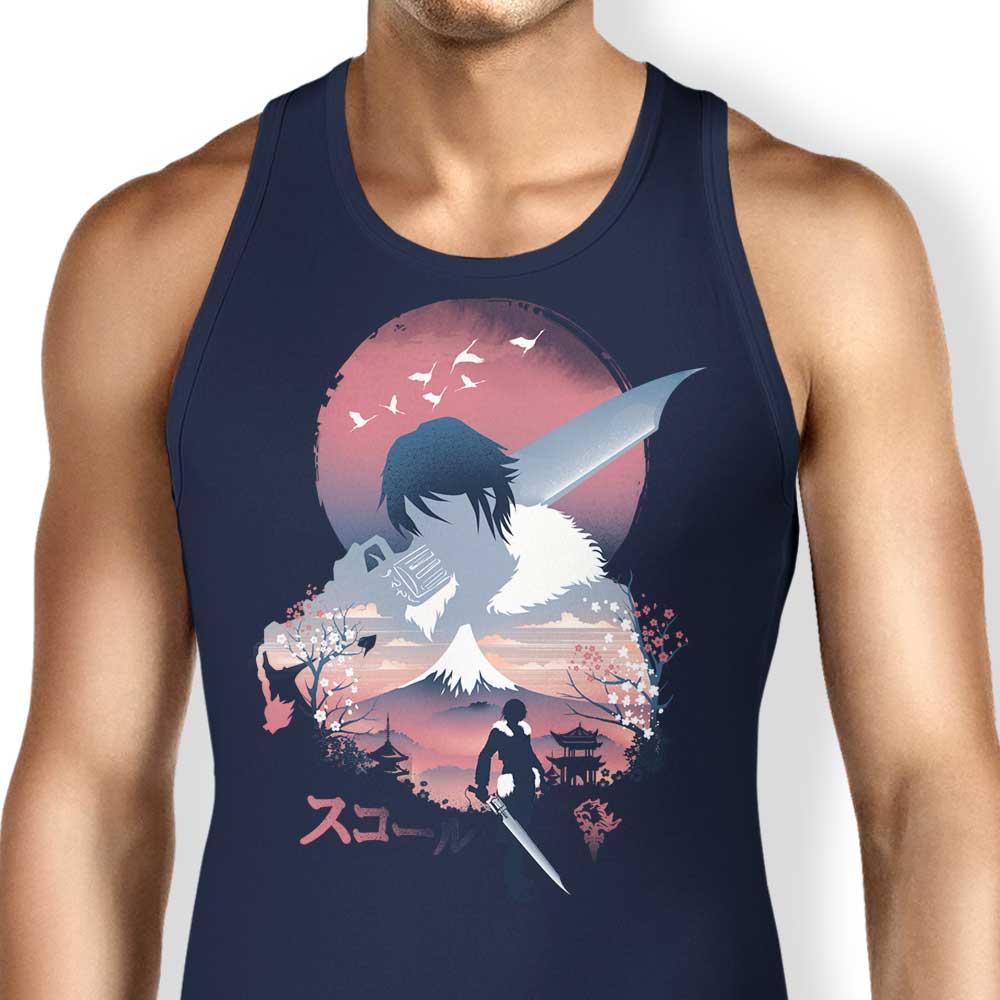 Stylish Squall Ukiyo-e Design Men's and Women's Unisex Tank Top