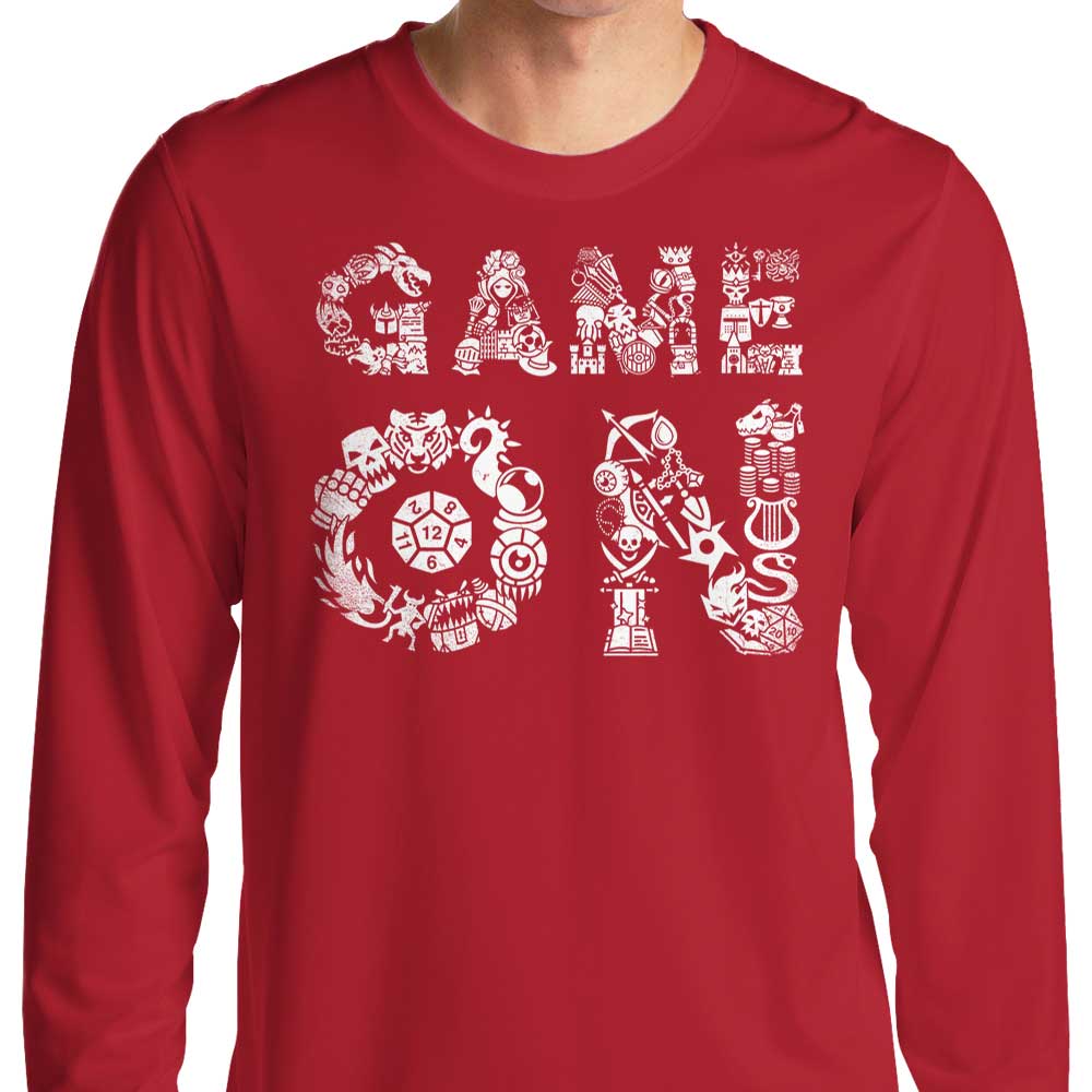 Shiron's Game On Long Sleeve Crewneck T - Shirt for All Sizes