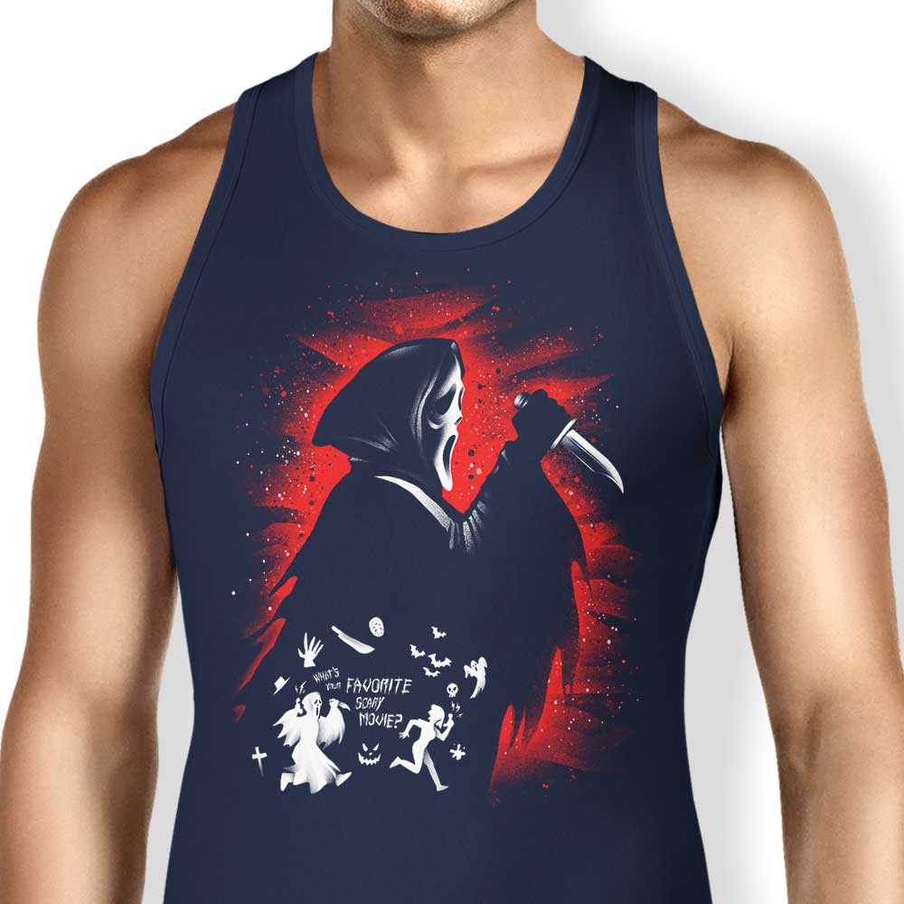 Alemaglia's Stylish Ghost Face Design Tank Top