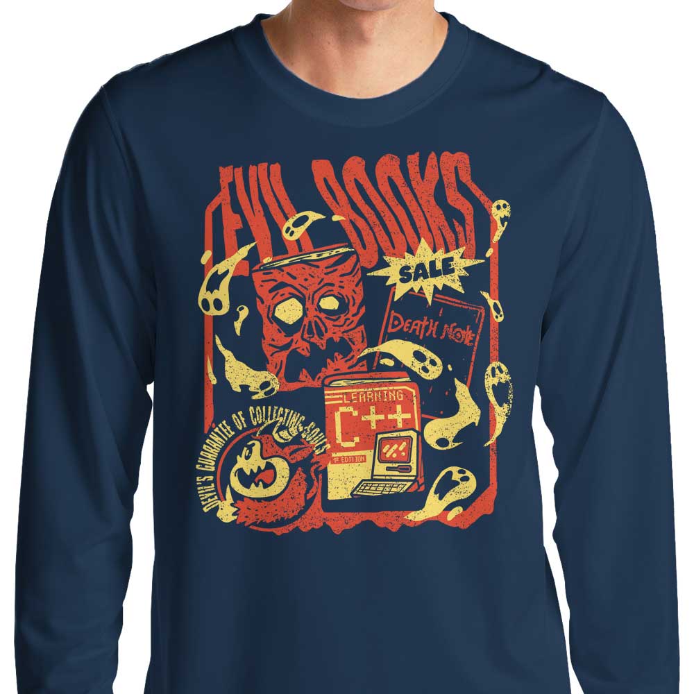 Sketchdemao's Evil Book Sale Long Sleeve Crewneck T - Shirt for All Sizes