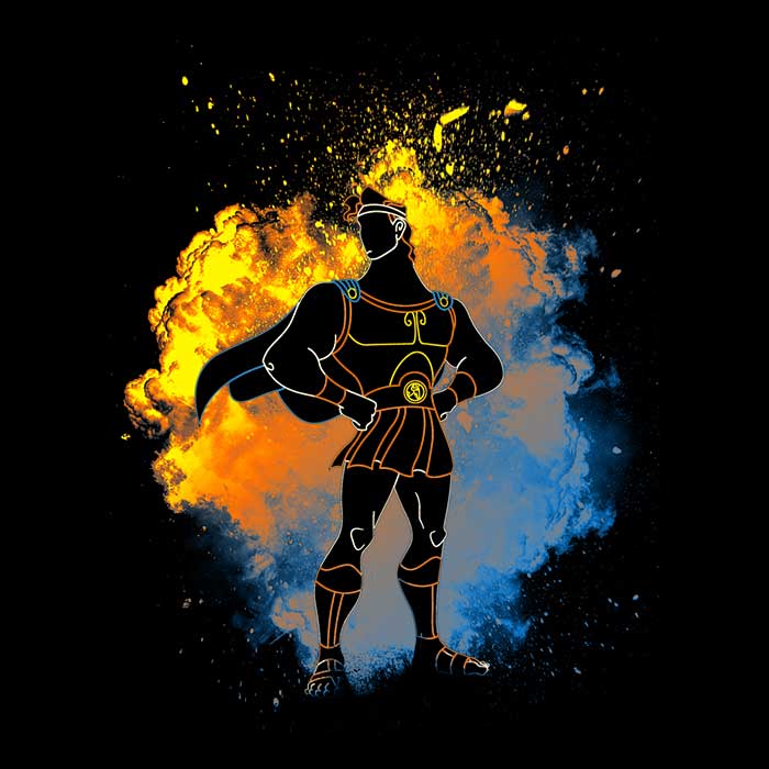 Stylish Long Sleeve 'Soul of Olympus' T-Shirt by Donnie Illustrations