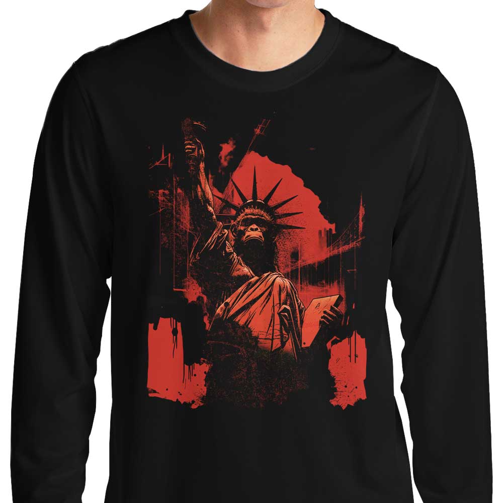 Kharmazero's Primal Liberty Long Sleeve Crewneck T - Shirt for Men and Women