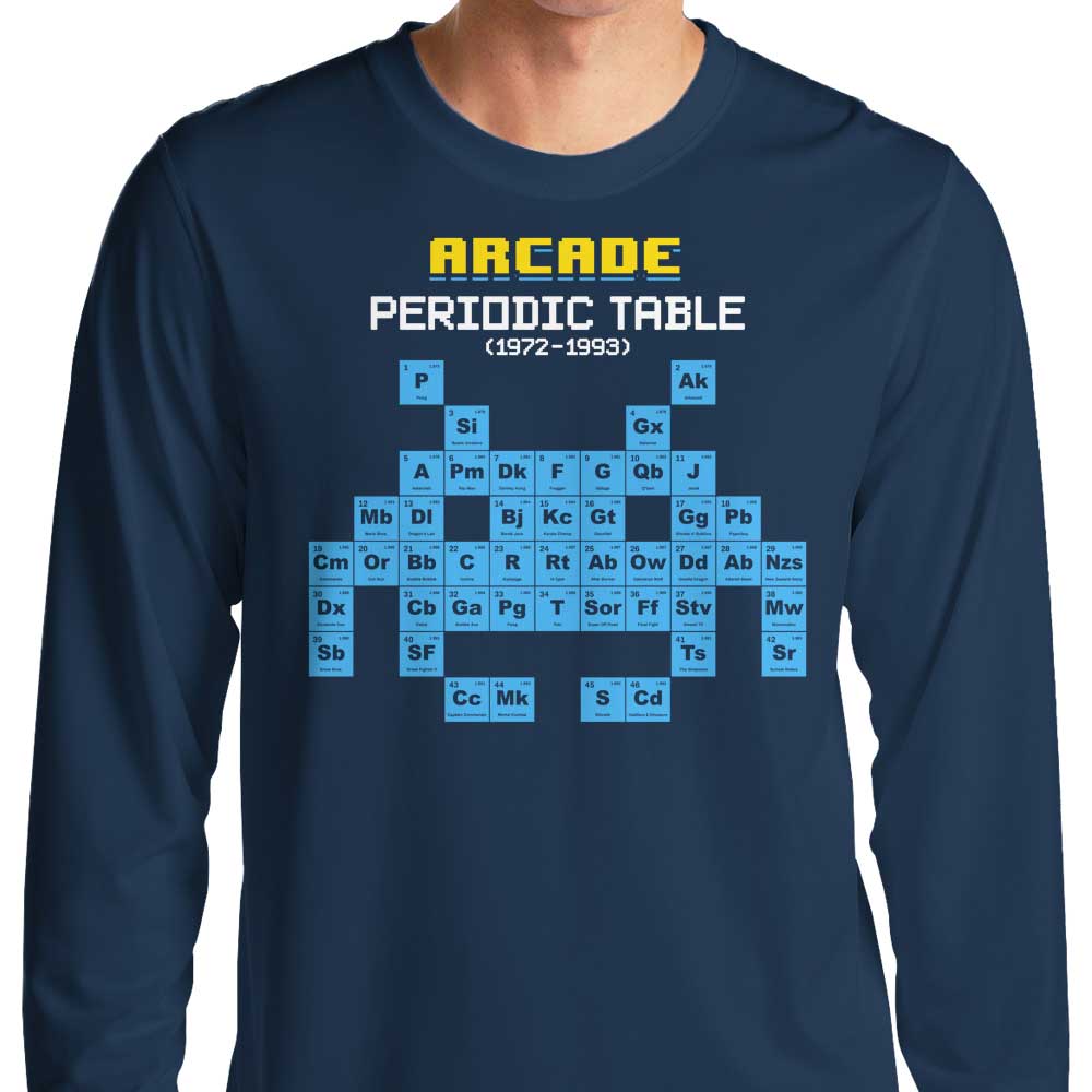 Cool Arcade Periodic Table Long - Sleeve Men's T - Shirt