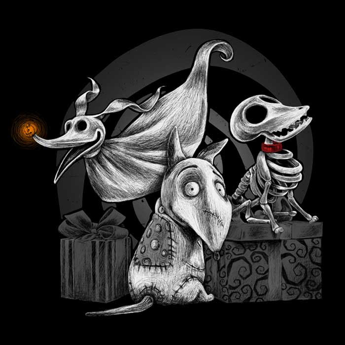 Spooky Dogs Design Tank Top for Fashionable Wear