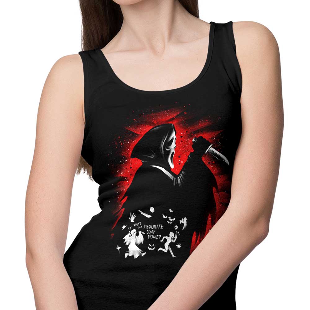 Alemaglia's Stylish Ghost Face Design Tank Top