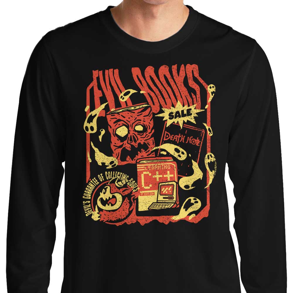 Sketchdemao's Evil Book Sale Long Sleeve Crewneck T - Shirt for All Sizes
