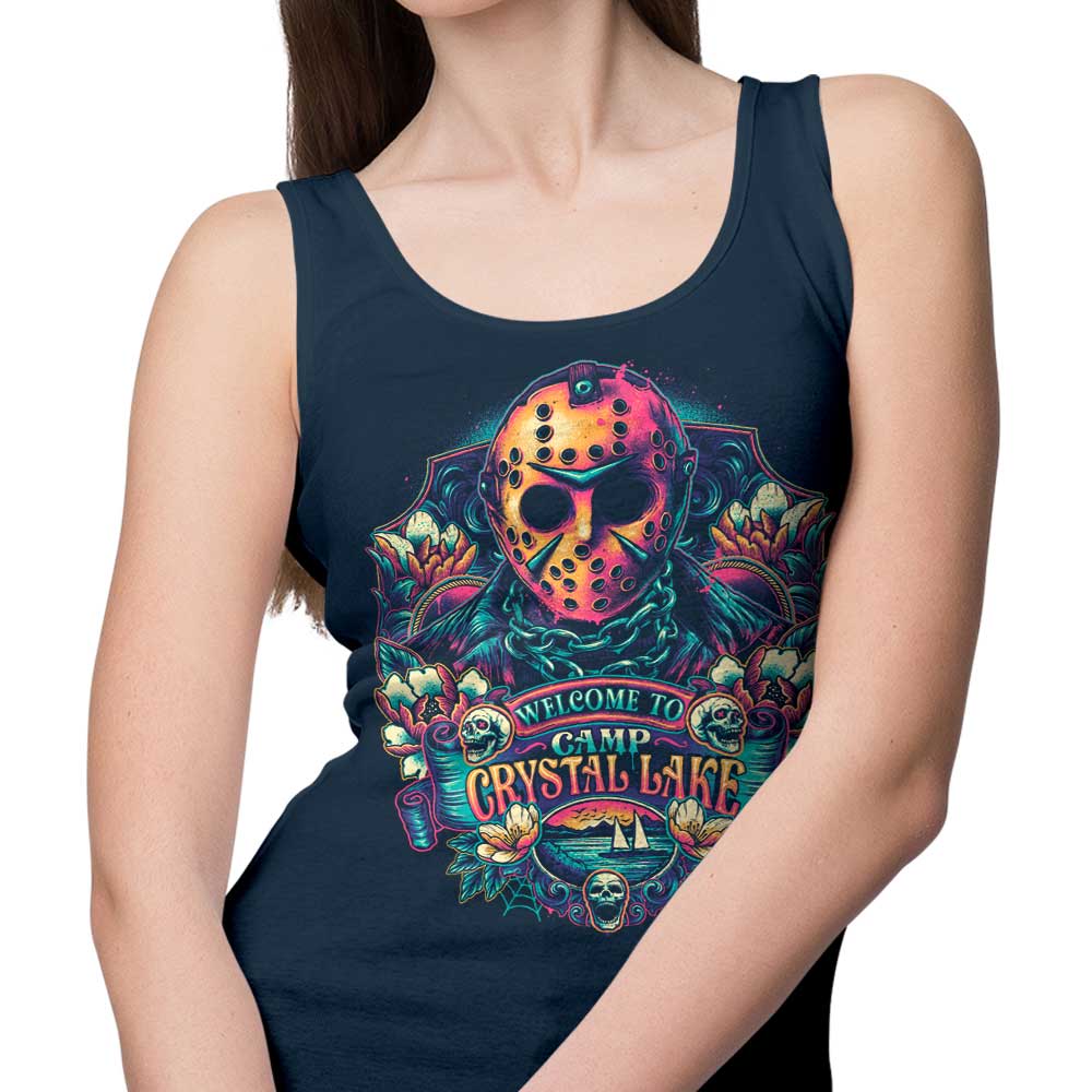 Glitchygorilla's 'Welcome to Camp Crystal Lake' Men's and Women's Comfortable Tank Tops