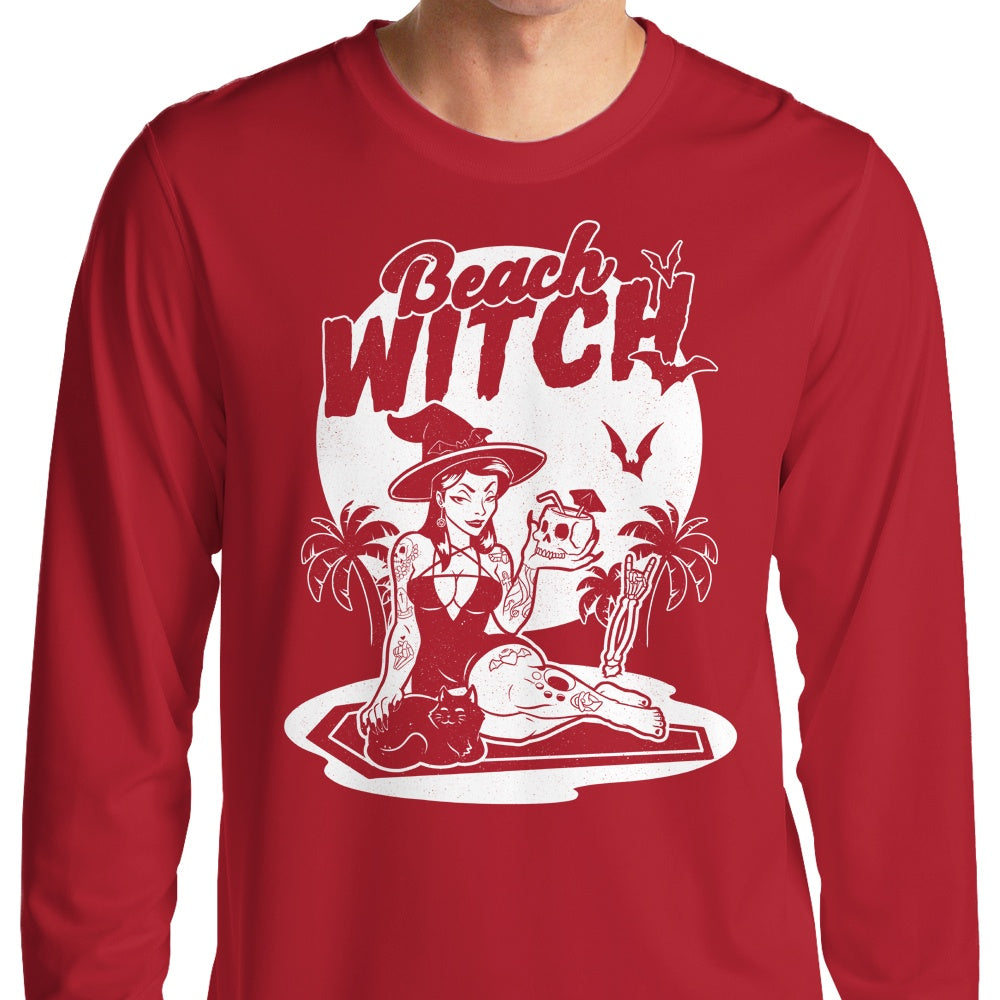 Beach Witch Fashionable Long Sleeve Crewneck T - Shirt for All Sizes