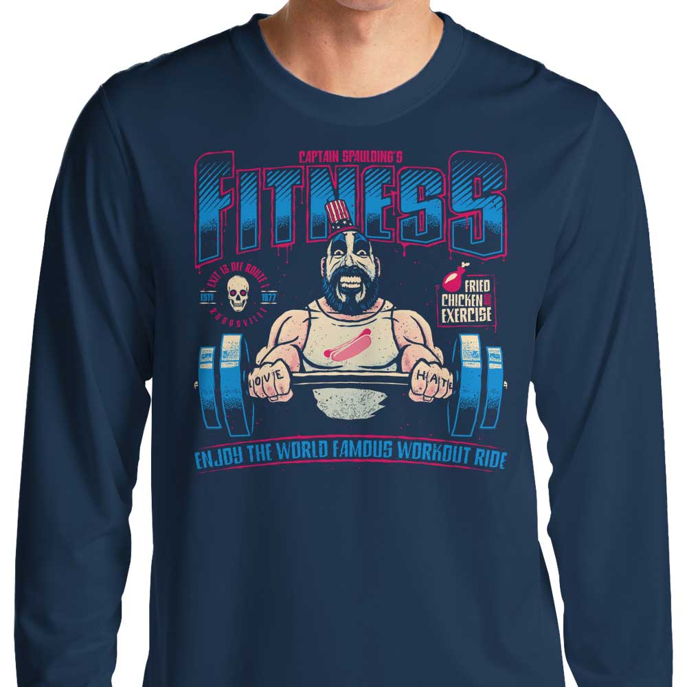 Long Sleeve 'Fried Chicken and Exercise' Comfortable T-Shirt