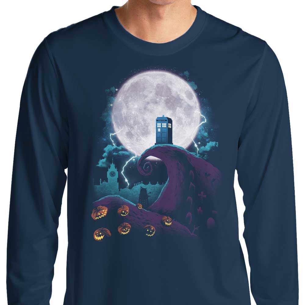 XENOS 'Nightmare Before Gallifrey' Stylish Long Sleeve Crewneck T - Shirt for All Sizes