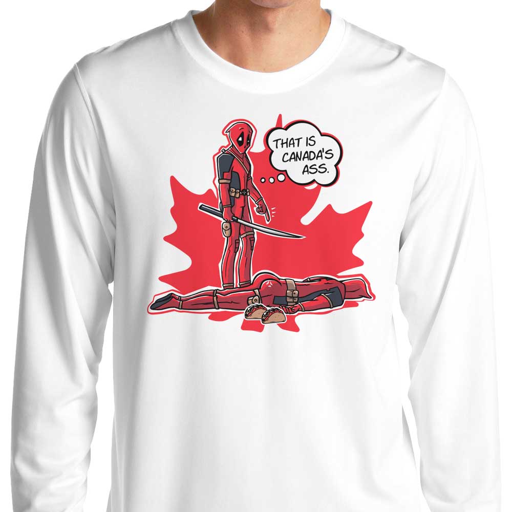 Canada's Behind Long Sleeve Crewneck T-Shirt by Kinda Creative