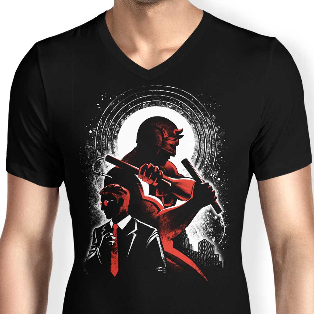Men's V-Neck Devil Lawyer T-Shirt
