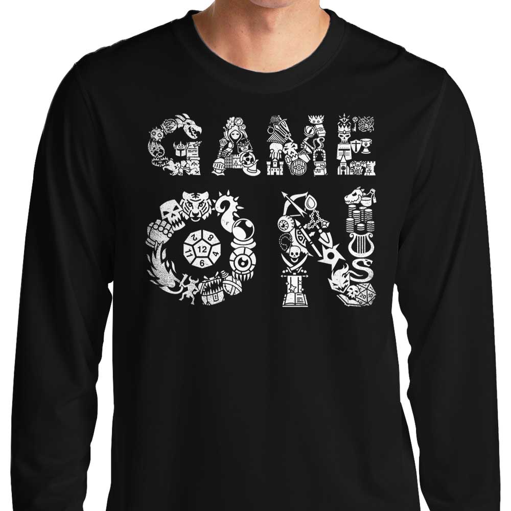 Shiron's Game On Long Sleeve Crewneck T - Shirt for All Sizes
