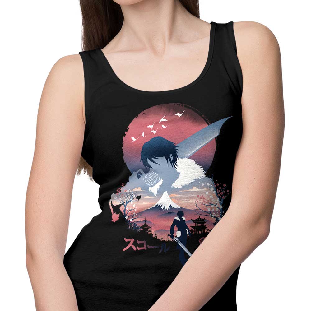 Stylish Squall Ukiyo-e Design Men's and Women's Unisex Tank Top