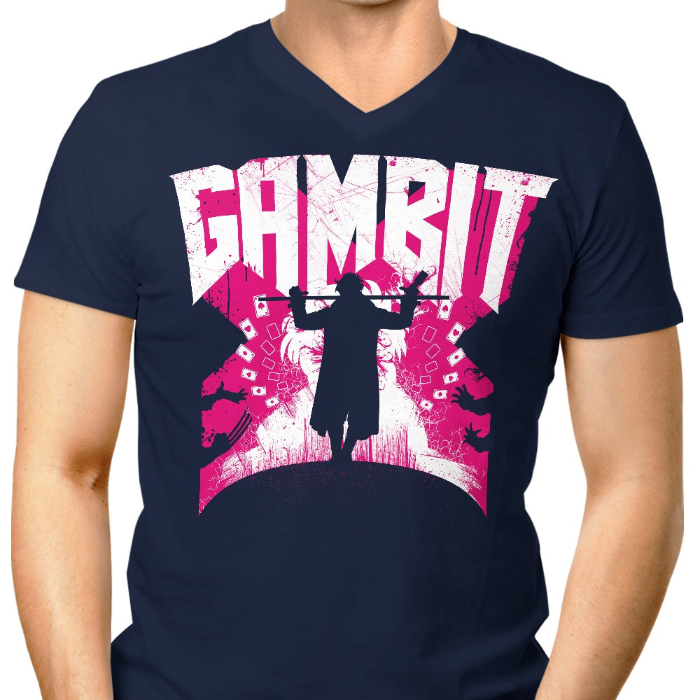 Men's Stylish V-Neck T-Shirt with the Kinetic Doom Design