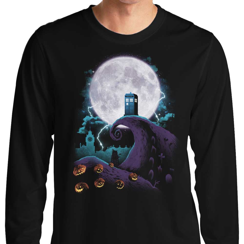 XENOS 'Nightmare Before Gallifrey' Stylish Long Sleeve Crewneck T - Shirt for All Sizes