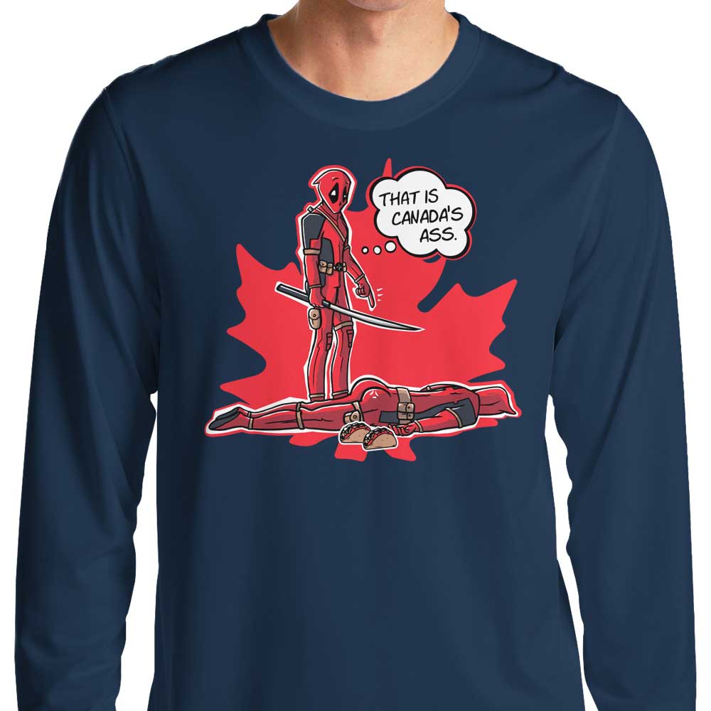 Canada's Behind Long Sleeve Crewneck T-Shirt by Kinda Creative