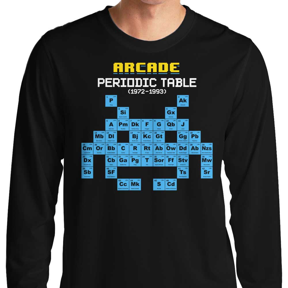 Cool Arcade Periodic Table Long - Sleeve Men's T - Shirt
