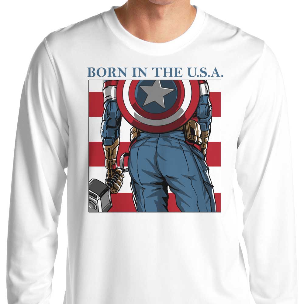 XENOS Long Sleeve 'Born in the USA' Comfortable T-Shirt