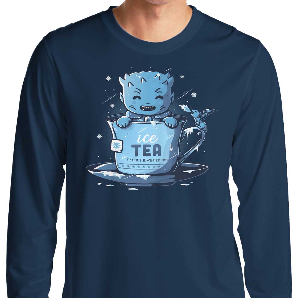 Stylish Wight Tea Branded Long Sleeve Crewneck T-Shirt for All Sizes