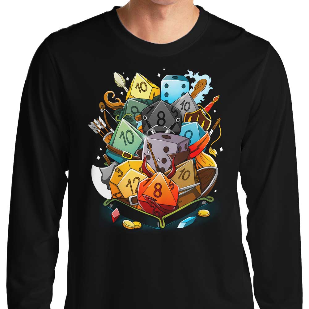 Long Sleeve 'Dice Holder' T-Shirt with Comfort Features