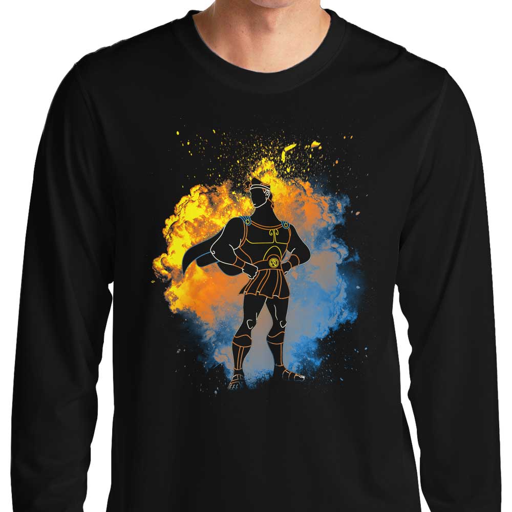 Stylish Long Sleeve 'Soul of Olympus' T-Shirt by Donnie Illustrations