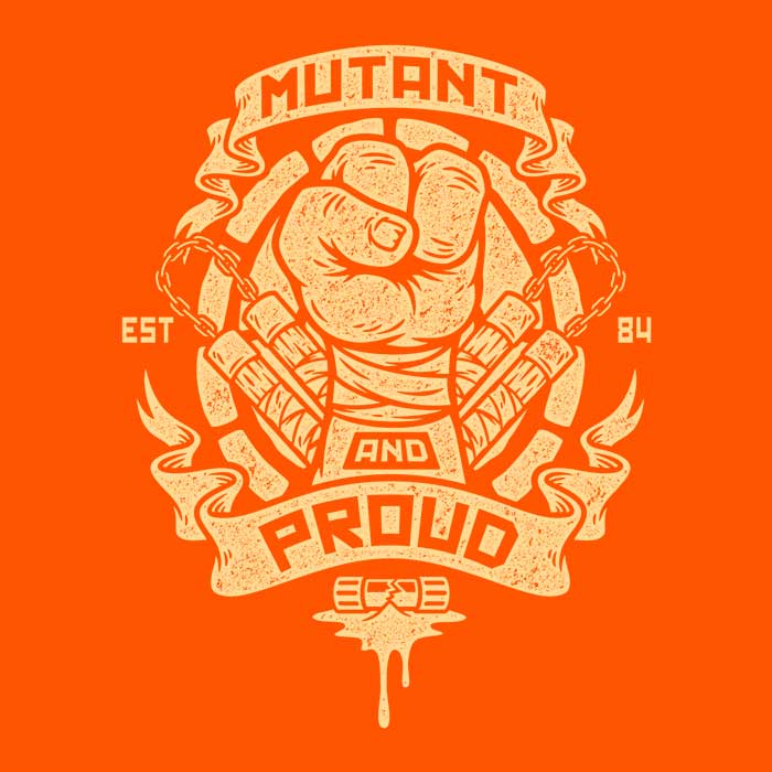Proud Mutant: Mikey Tank Top - A Striking Design by Brandon Wilhelm Art