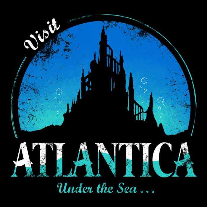 Soulkr's Long Sleeve 'Visit Atlantica' T - Shirt for Fashion Lovers