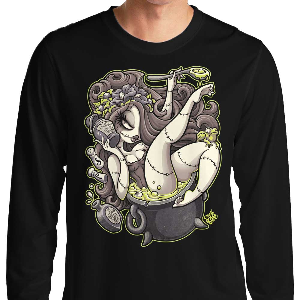 Deadly Nightshade Long Sleeve Crewneck T - Shirt by Jehsee