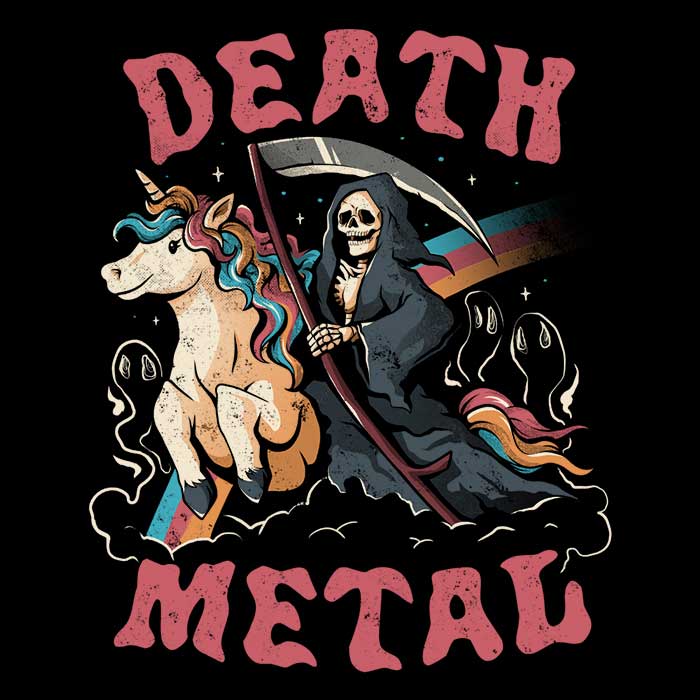 Edu.ely's Stylish Long Sleeve Death Metal T-Shirt
