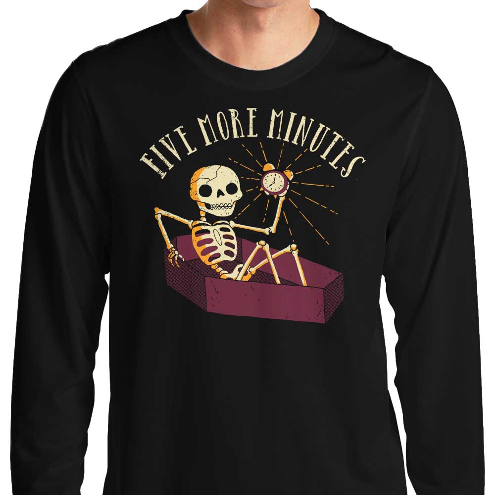 DinoMike's Five More Minutes Long Sleeve Crewneck T - Shirt for Casual Wear