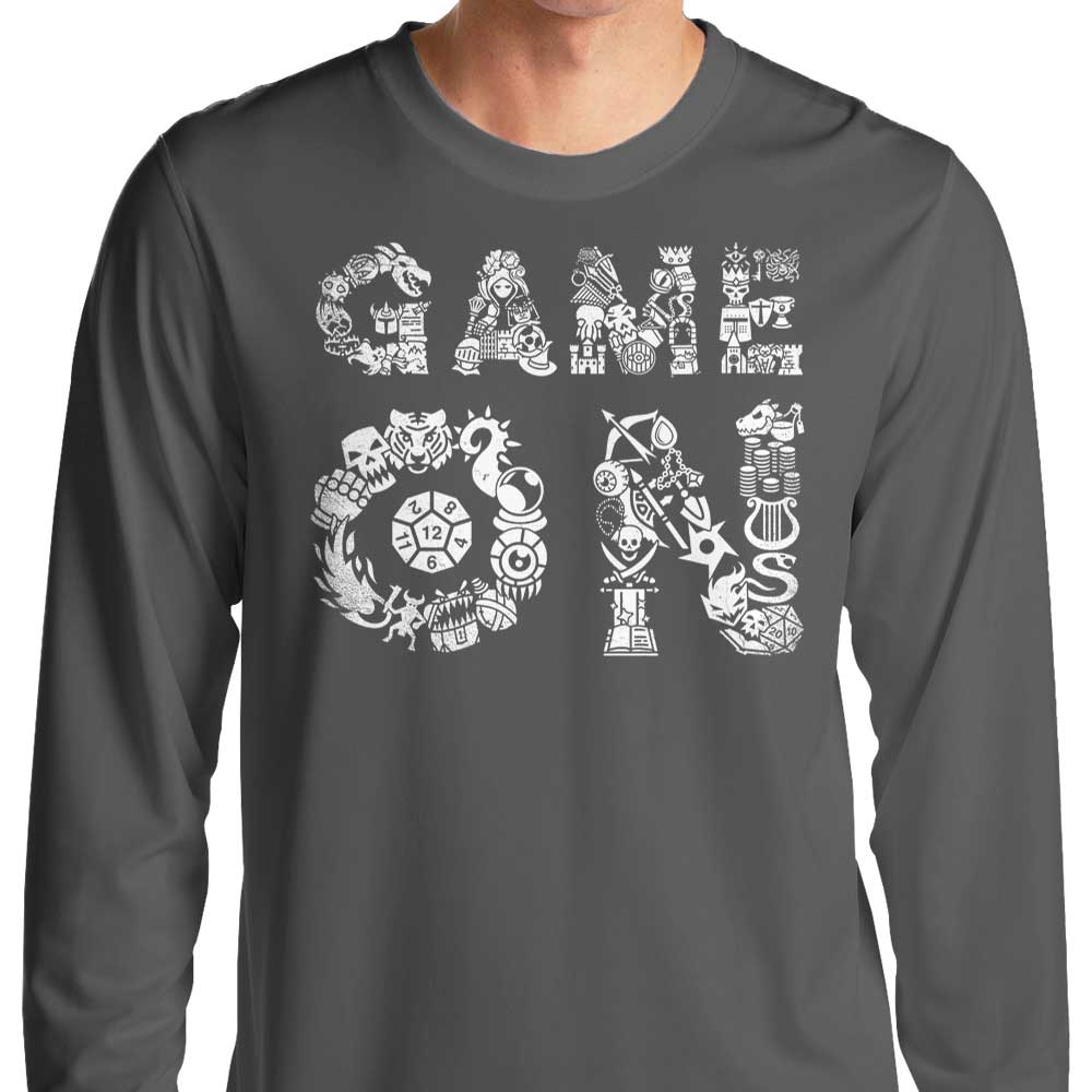 Shiron's Game On Long Sleeve Crewneck T - Shirt for All Sizes