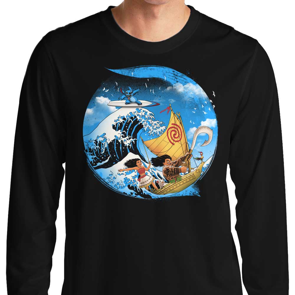 XENOS Tropical Adventure Long Sleeve Crewneck T-Shirt in S - 4XL
