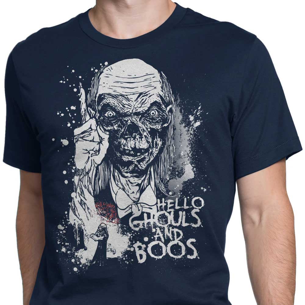 Spooky 'Ghouls and Boos' Men's Cotton T-Shirts in Various Sizes