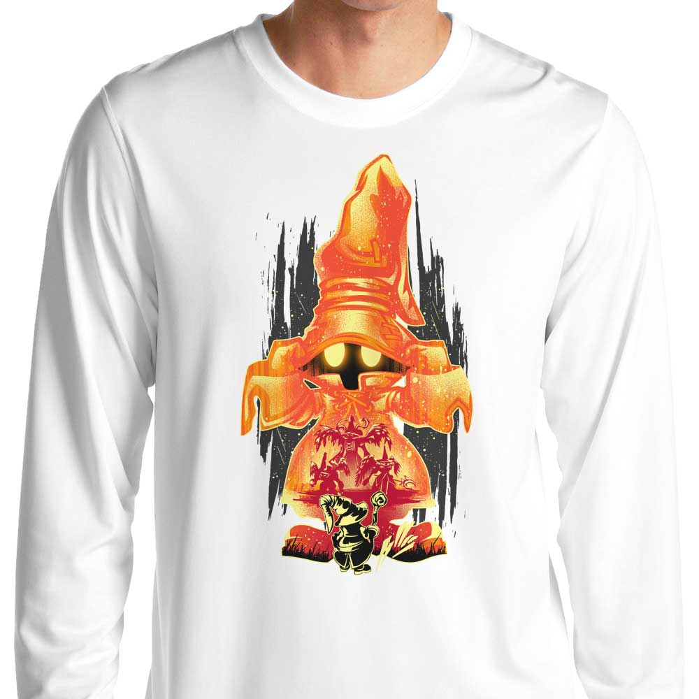 Hypertwenty's Black Wizard Long - Sleeve Crewneck T - Shirt in S to 4XL Sizes
