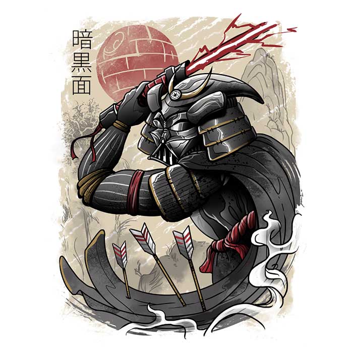 XENOS Dark Samurai Long Sleeve Crewneck T-Shirt for Men and Women