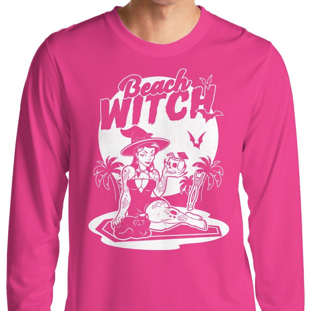 Beach Witch Fashionable Long Sleeve Crewneck T - Shirt for All Sizes